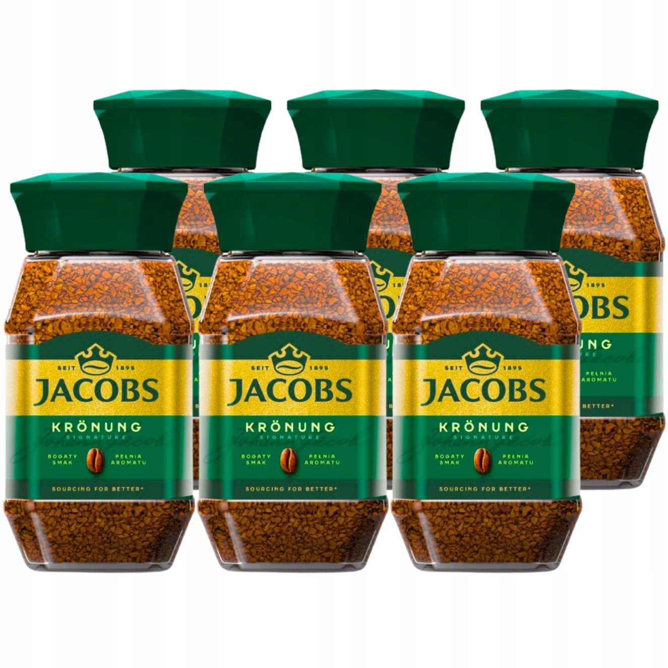 Levně Jacobs Krönung instantní Káva 200 g x 6 kusů