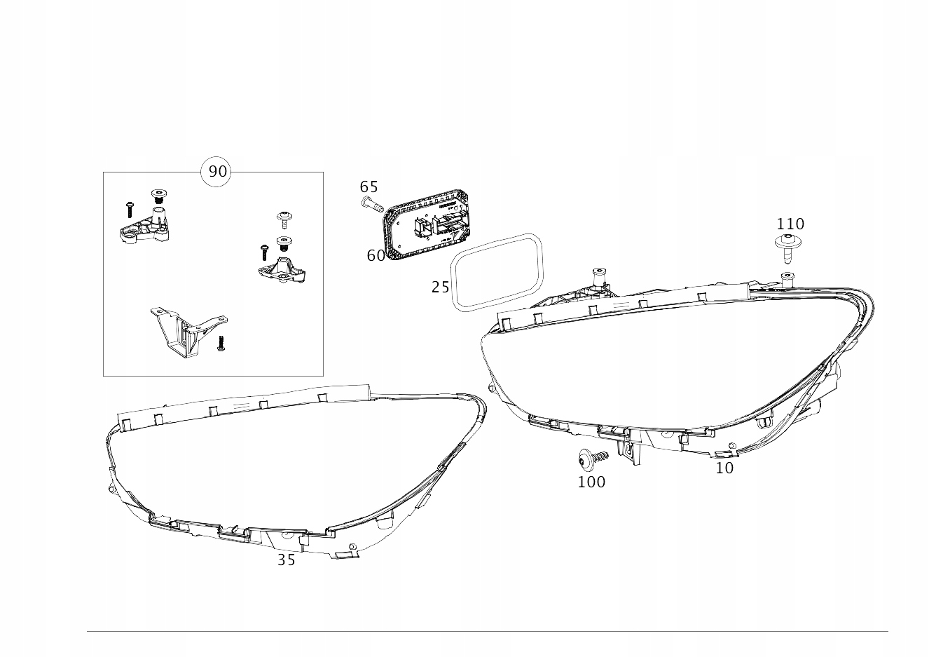 REFLEKTOR PRZÓD PRAWY LEWY MERCEDES B KLASA W247