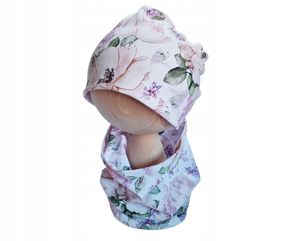 

Czapka komin komplet dla dziewczynki róże 54-56 cm