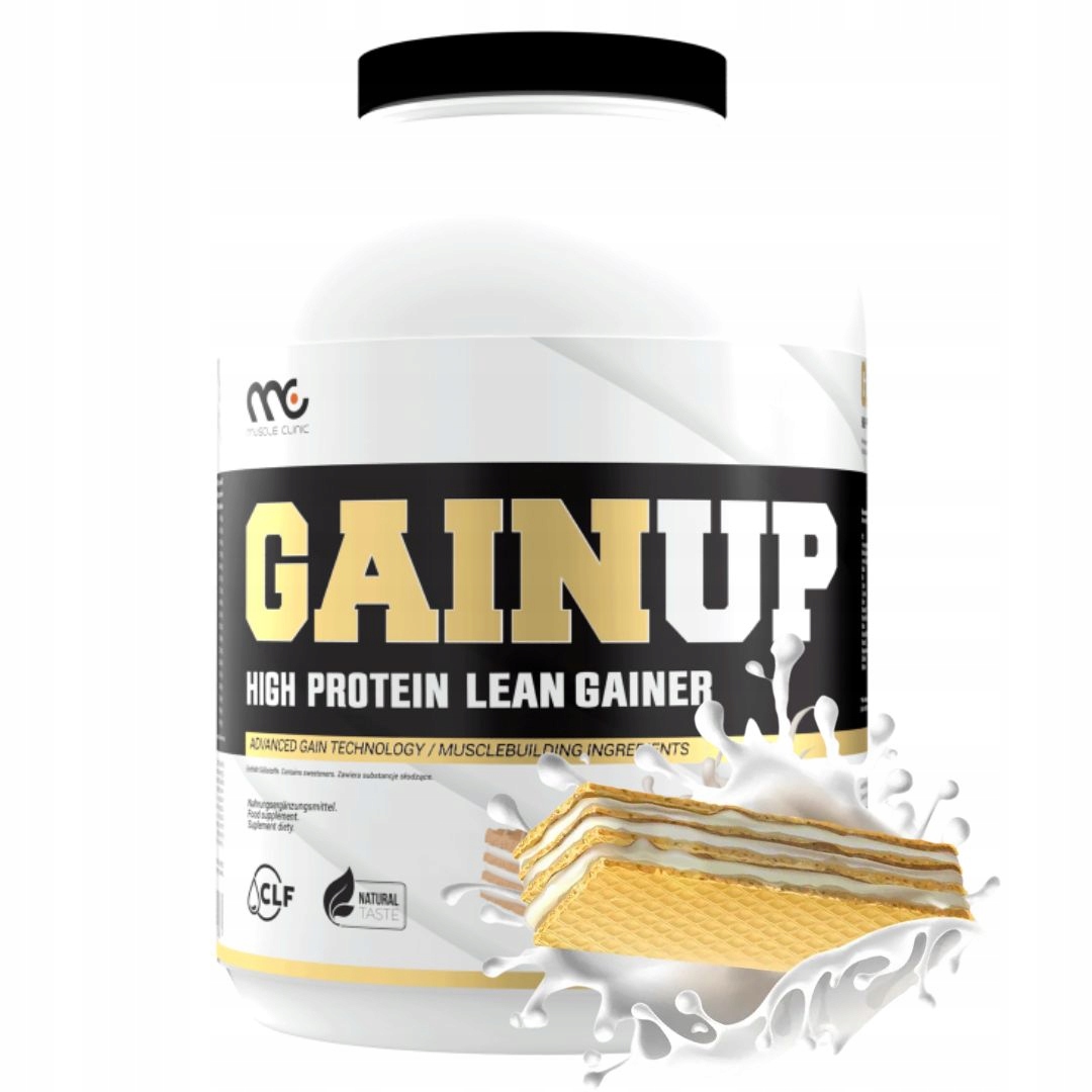 Muscle Clinic GainUP 3000g oplatka masová gainer sacharidy bílkoviny hmotnost