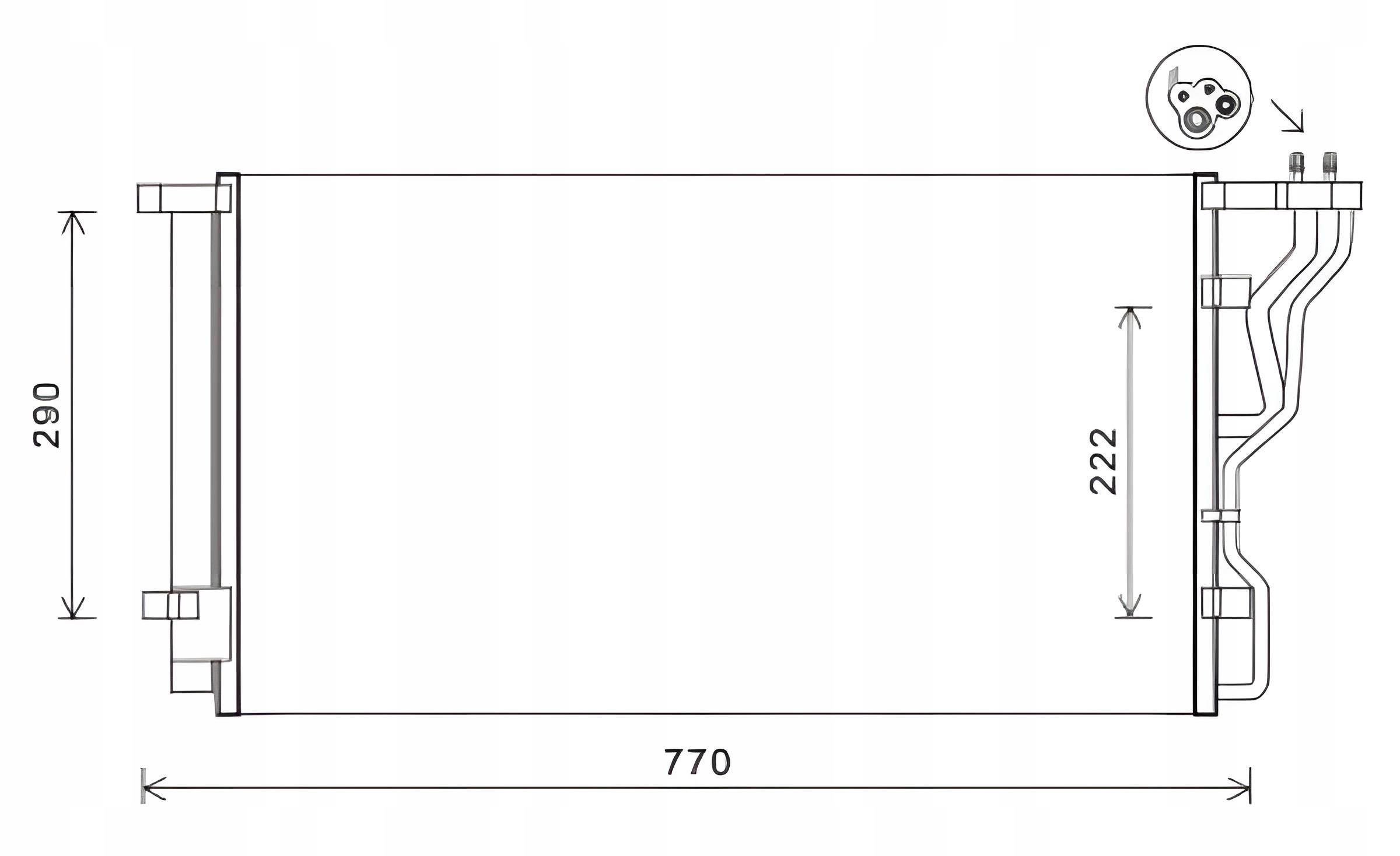 Diederichs DCC1916 конденсатор, радиатор кондиционера