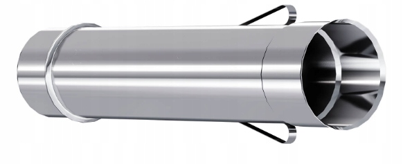 Kzs Trubka s ušima 0,5 m, průměr 200 mm, tloušťka 0,8 mm, ocel, komínová vložka