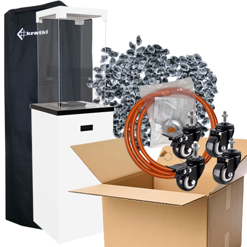 Patio Light Biely Kratki Obal Kamene