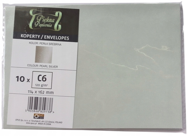 

Koperty ozdobne C6 Pearl 120g srebrna 809738