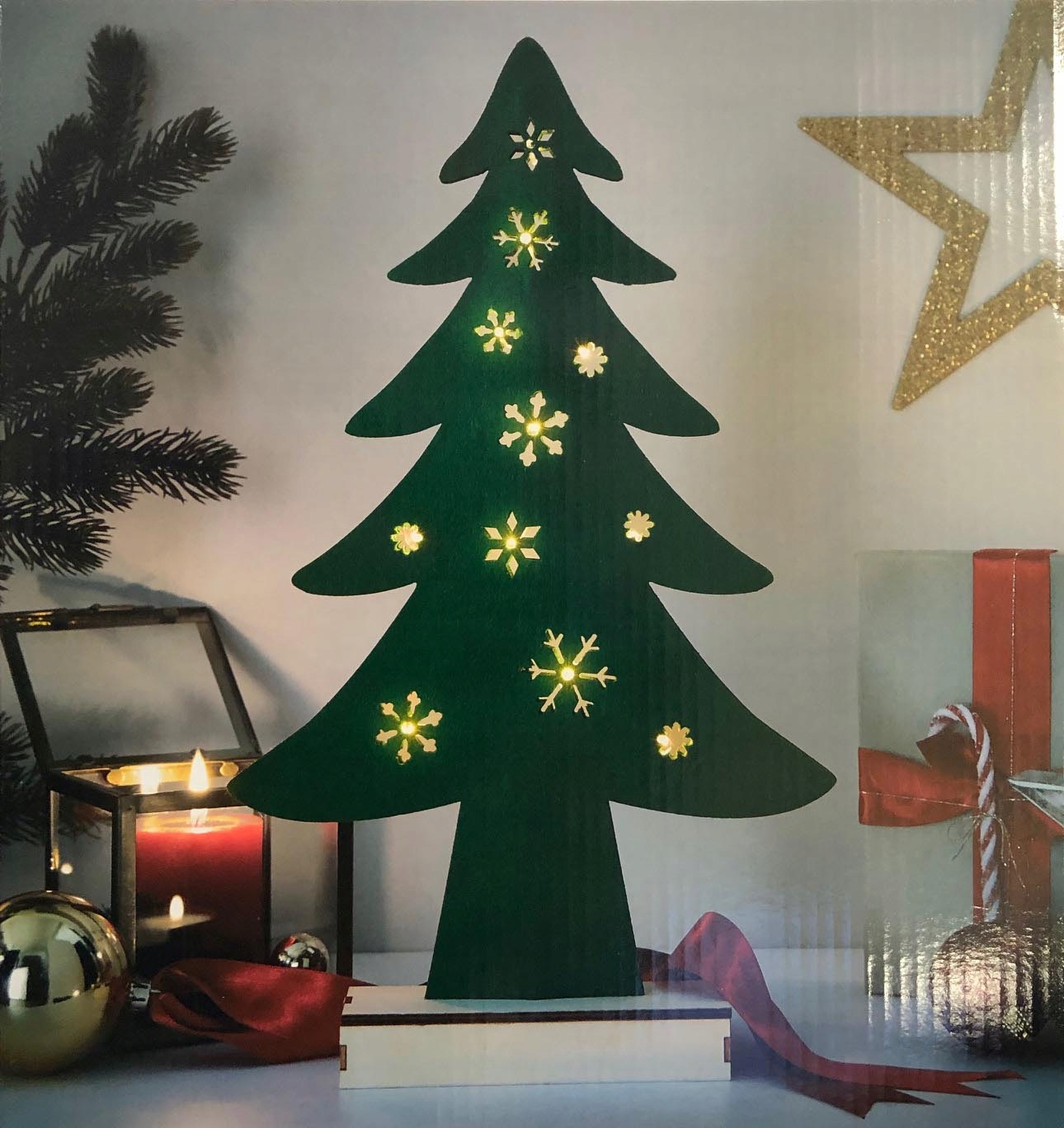 OZDOBA ŚWIĄTECZNA LED CHOINKA 47cm FILC Motyw Choinka