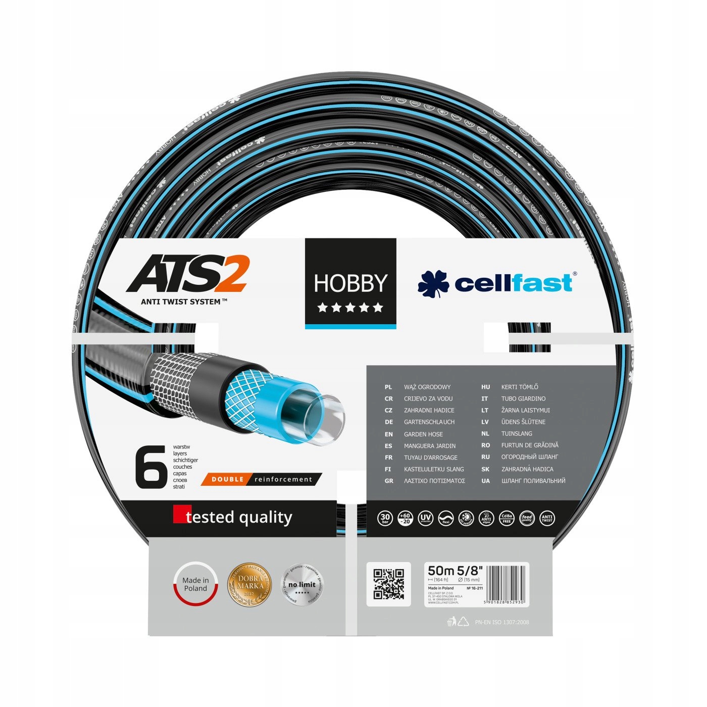

Cellfast Wąż Ogrodowy Hobby ATS2 5/8'' 50M 16-211