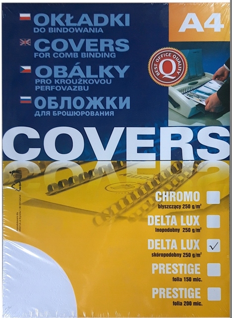 Okładki do bindowania skóropodobne białe 407011