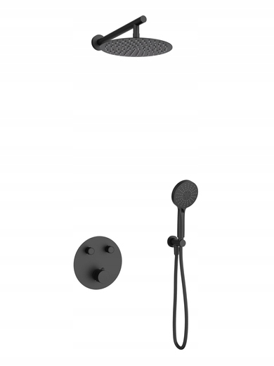 Corsan Podomítkový sprchový set Lugo Z04TBL Termostat Slúchadlá Čierna