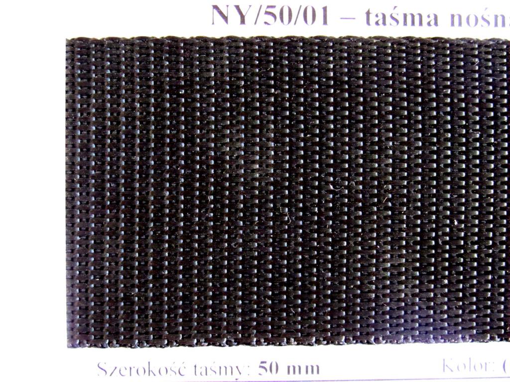 Popruh kalotová 50mm 50m černá bílá