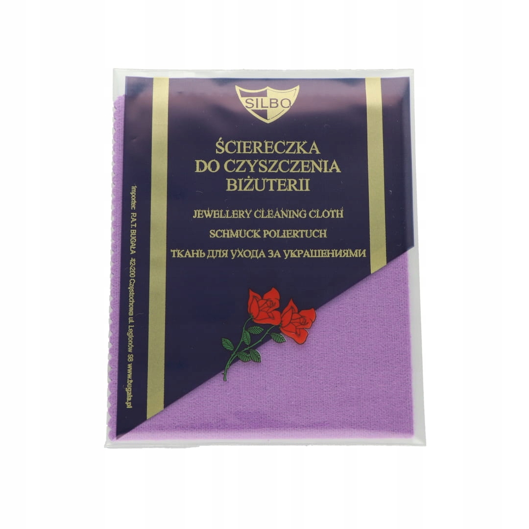 

Ściereczka do czyszczenia biżuterii fioletowa