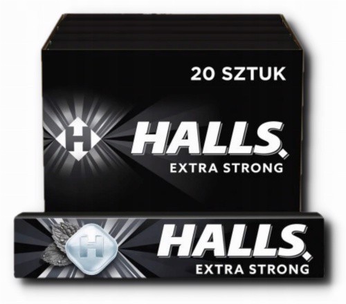 Levně Halls Extra silné Bonbóny 33,5 g x 20 kusů