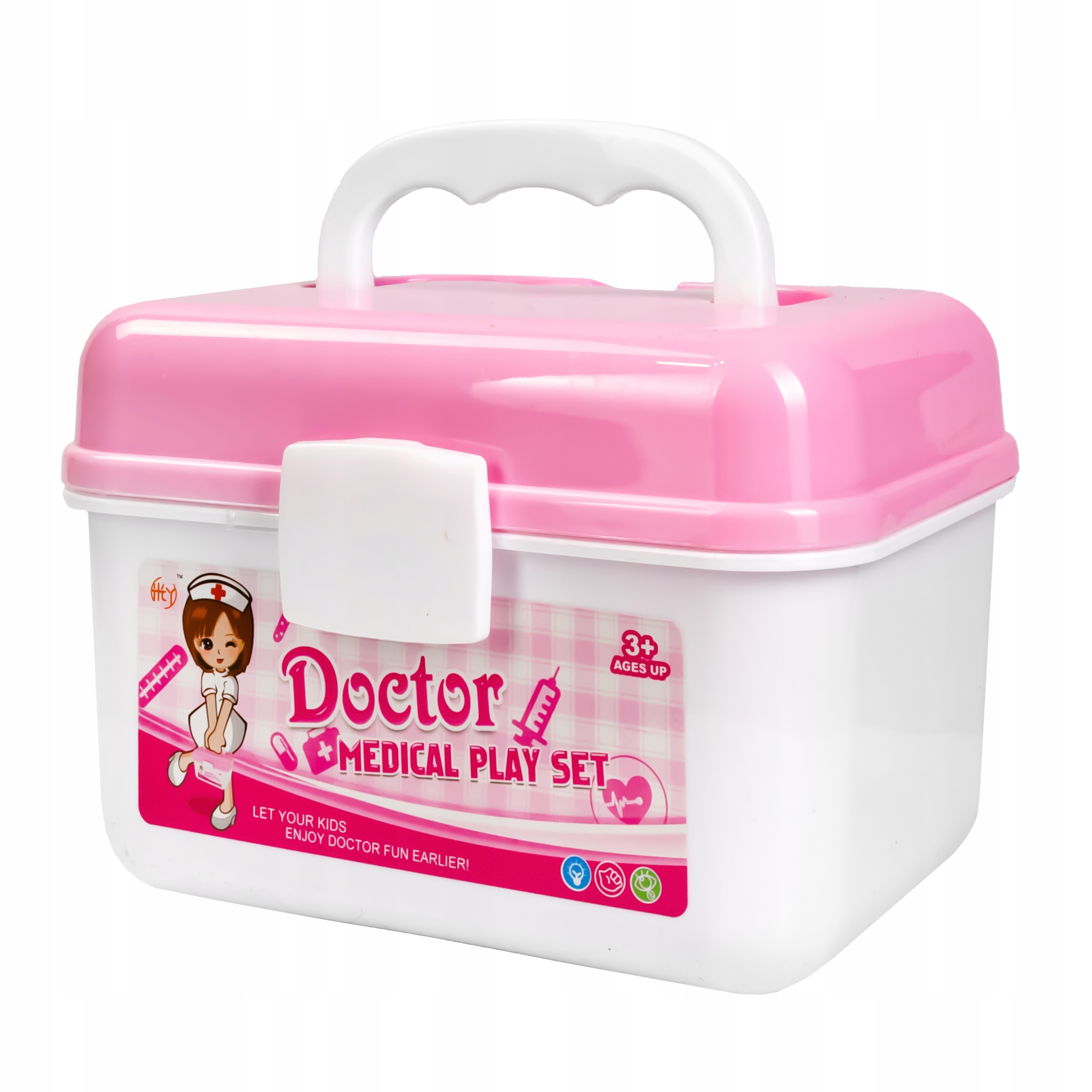 MAŁY DOKTOR ZESTAW LEKARSKI W KUFERKU DLA DZIEWCZYNKI FARTUCH AKCESORIA EAN (GTIN) 5906708100712
