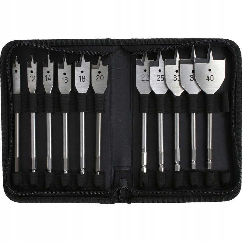 WIERTŁA DREWNO PŁASKIE ŁOPATKOWE PIÓRKOWE PIÓROWE Labor 11szt