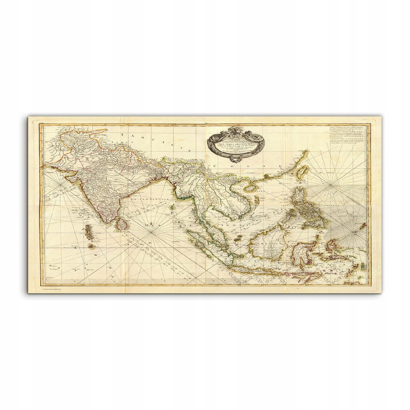 

Obraz akrylowy 140x70 z grafiką Mapa Vintage Retro