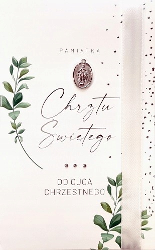 

Od Ojca Chrzestnego na Chrzest Kartka LUX62
