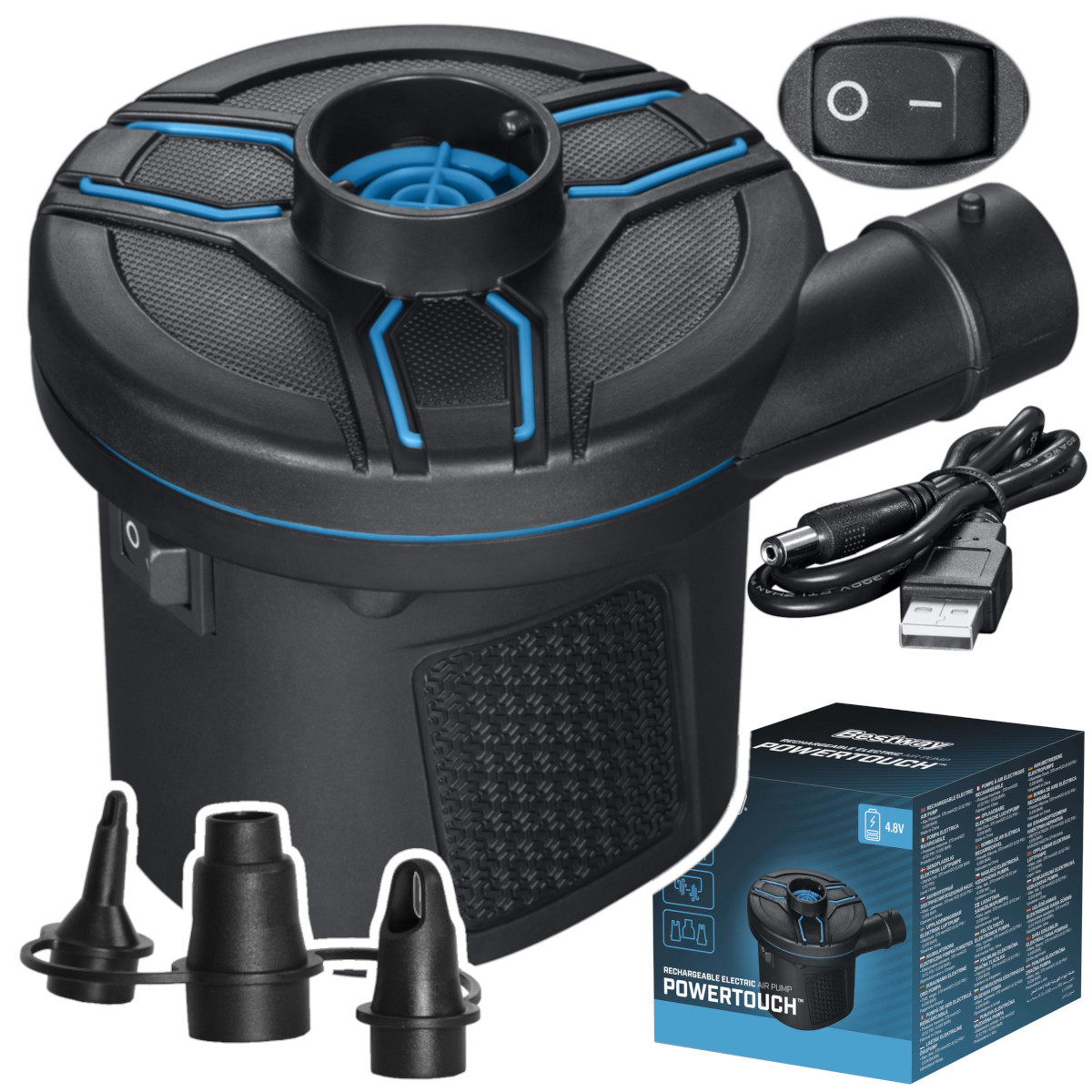 Elektrická pumpička na matraci Bezdrátová Koncovka bazénu Akumulátor Usb