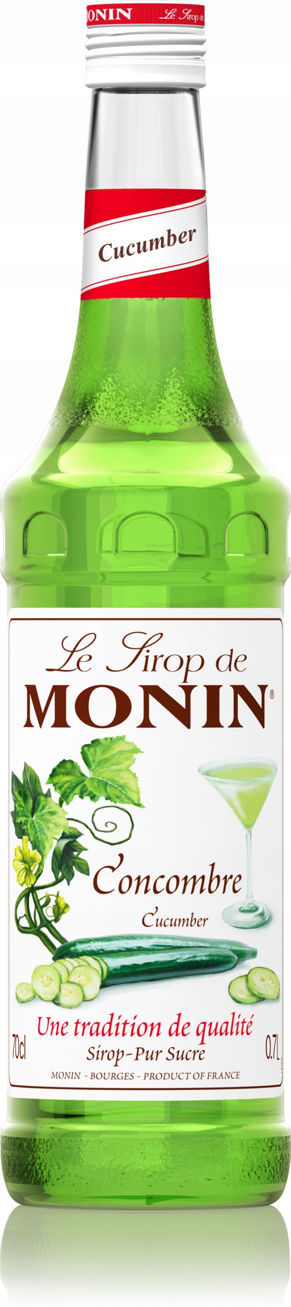 Levně Okurkový sirup Monin 0,7 l – osvěžující chuť Francie
