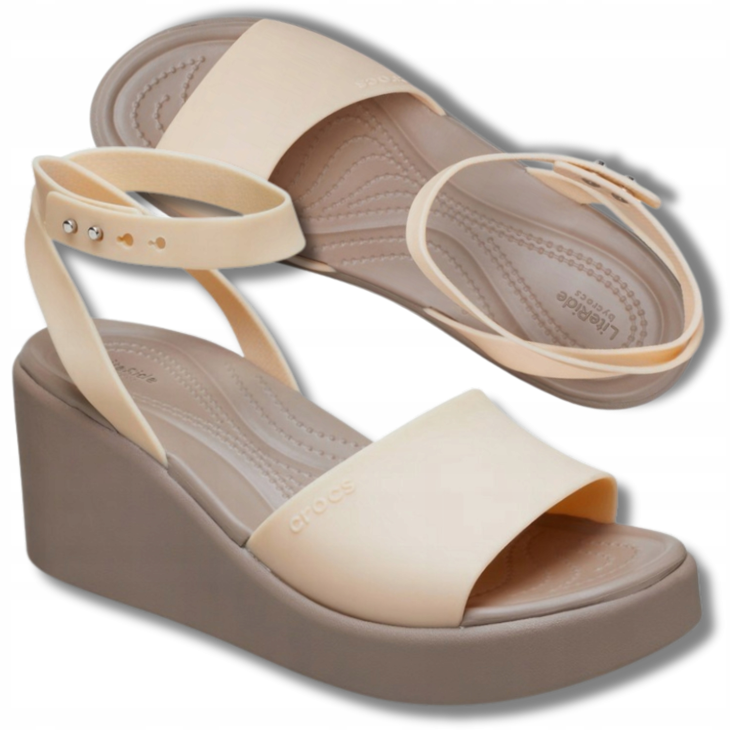 Dámské Sandály Na Koturnu S Platformou Crocs, Pohodlné, Lehké, Módní, 41,5 W10