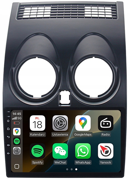 Nissan Qashqai Nejnovější Android Carplay Rádio Navigace