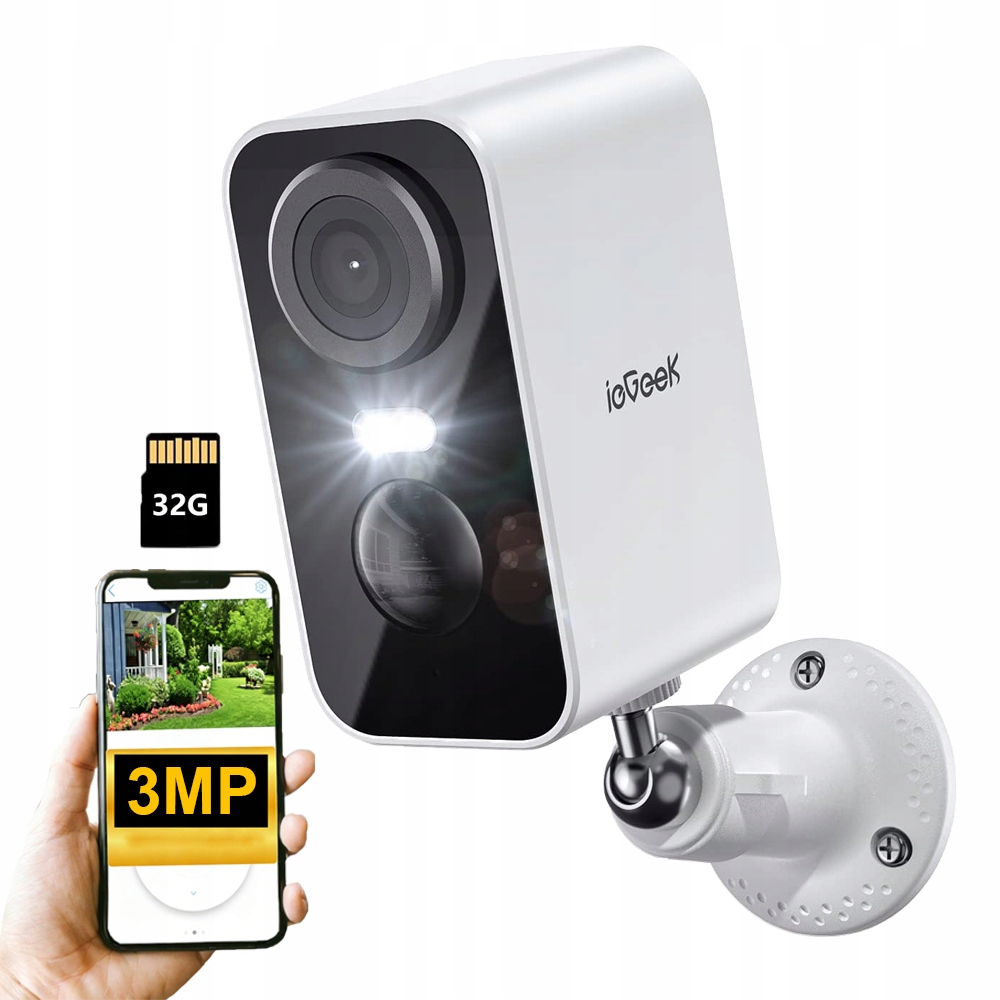 WiFi venkovní kamera s baterií Cctv, venkovní monitorovací kamera