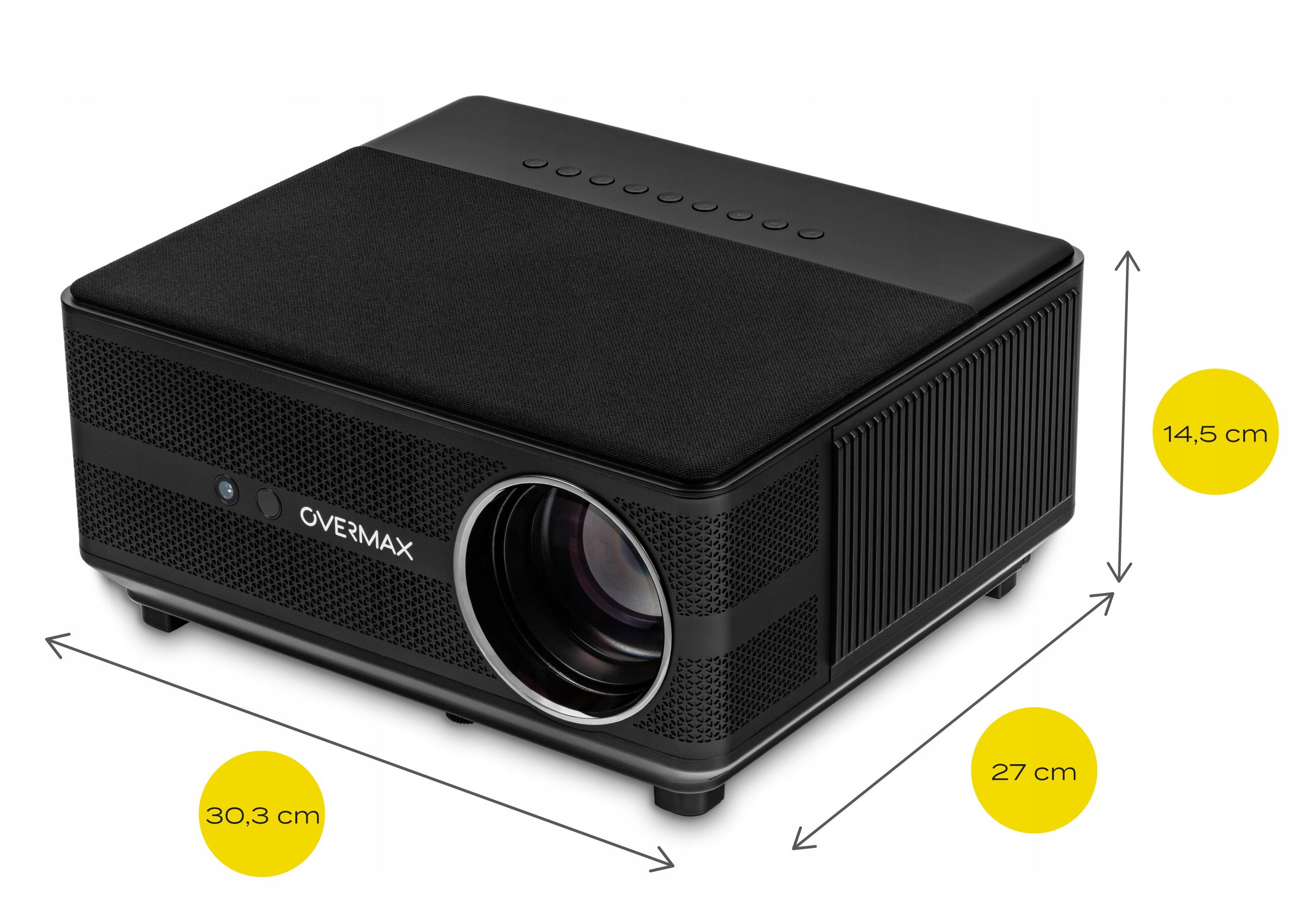 PROJEKTOR FUll HD 6.1 Rzutnik Keystone Auto Focus Android + HDMI + UCHWYT Żywotność lampy w trybie ekonomicznym 50000 h