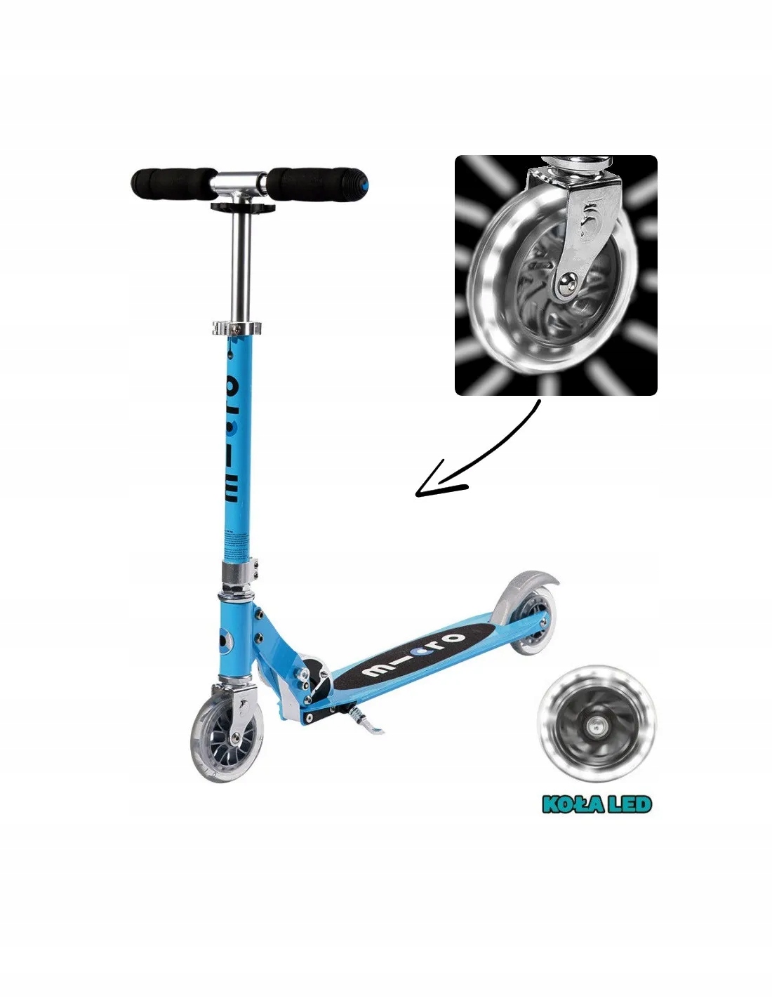 Hulajnoga Micro Sprite Led Ocean Blue