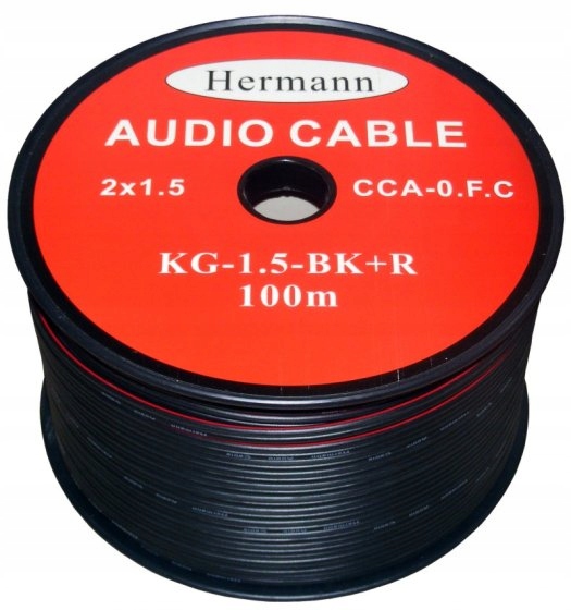 

Przewód głośnikowy 2x1.50mm2 kabel Cca x5m