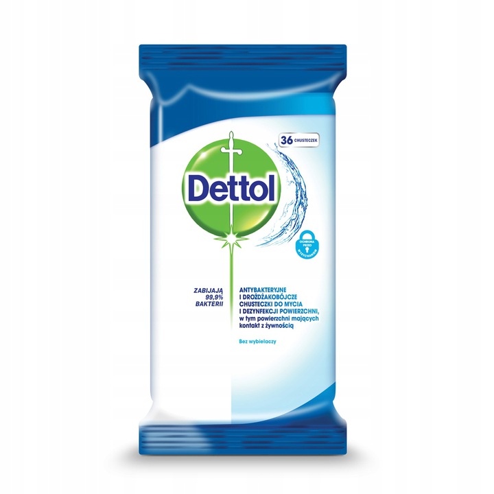 Lingettes désinfectantes DETTOL nettoyantes 6 packs Conditionnement du produit : sachet scellé