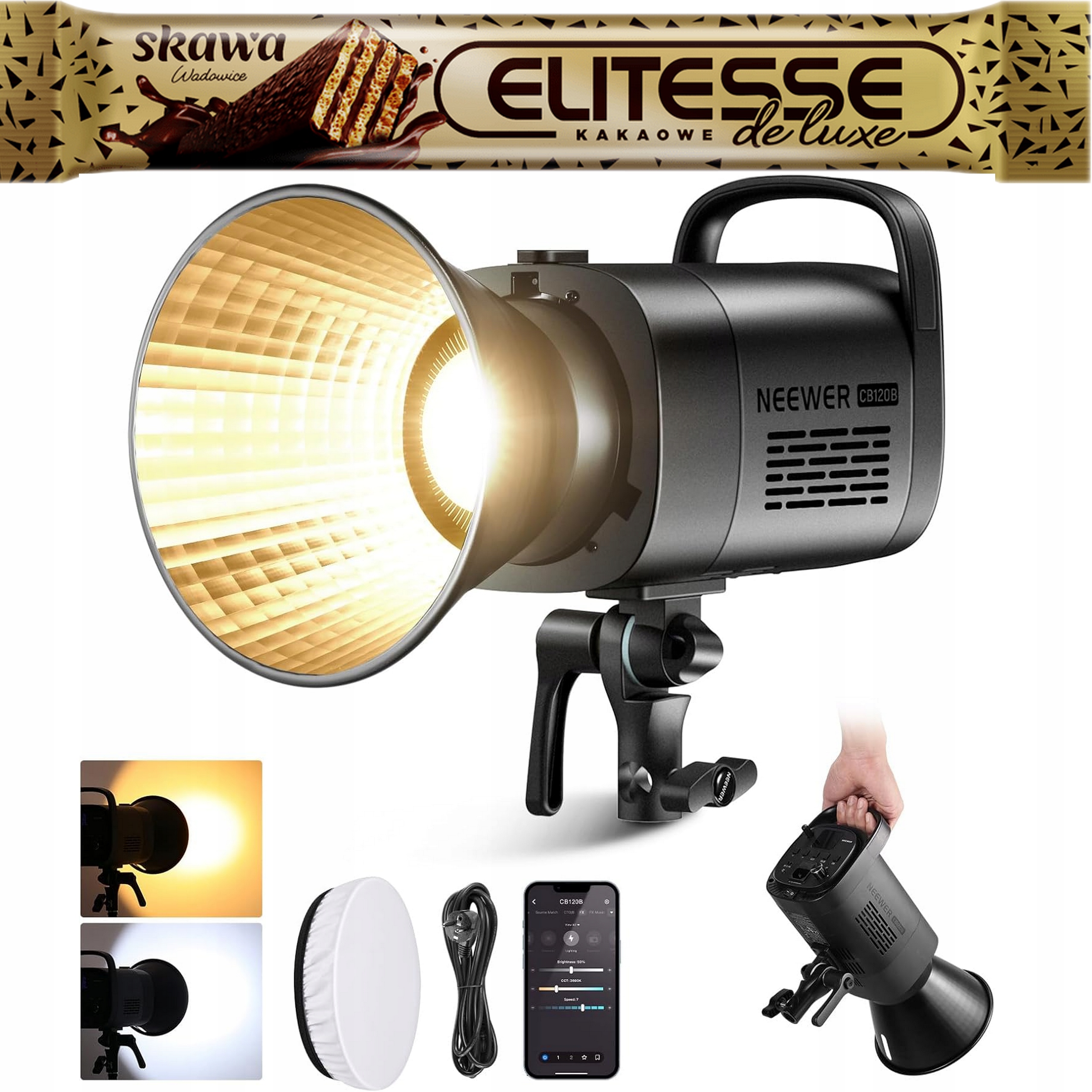 Neewer CB120B Led video lampa 120 W aplikace 2700 K-6500 K Markowa