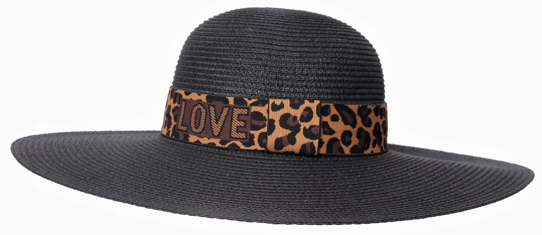 

Kapelusz Z Szerokim Rondem ozdobna taśma pantera