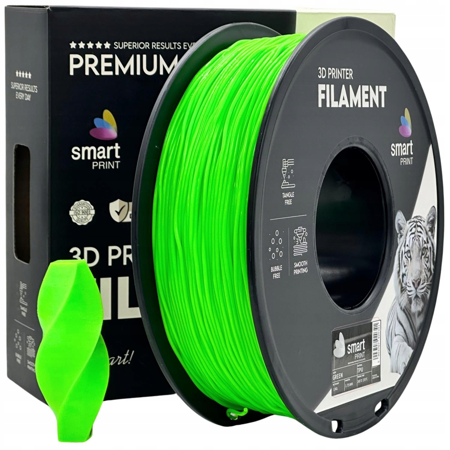 Filament Tpu Smart Print 1,75 mm 1000 g zielony