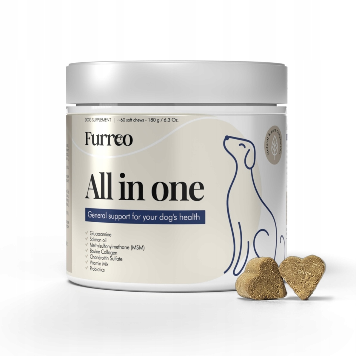 Levně Doplňky pro psy v pamlskách pro plnou podporu zdraví All in One 60ks