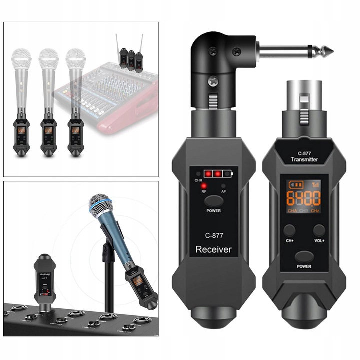 Bezprzewodowy system transmisji dźwięku do Model Konwertuj bezprzewodowy mikrofon dynamiczny