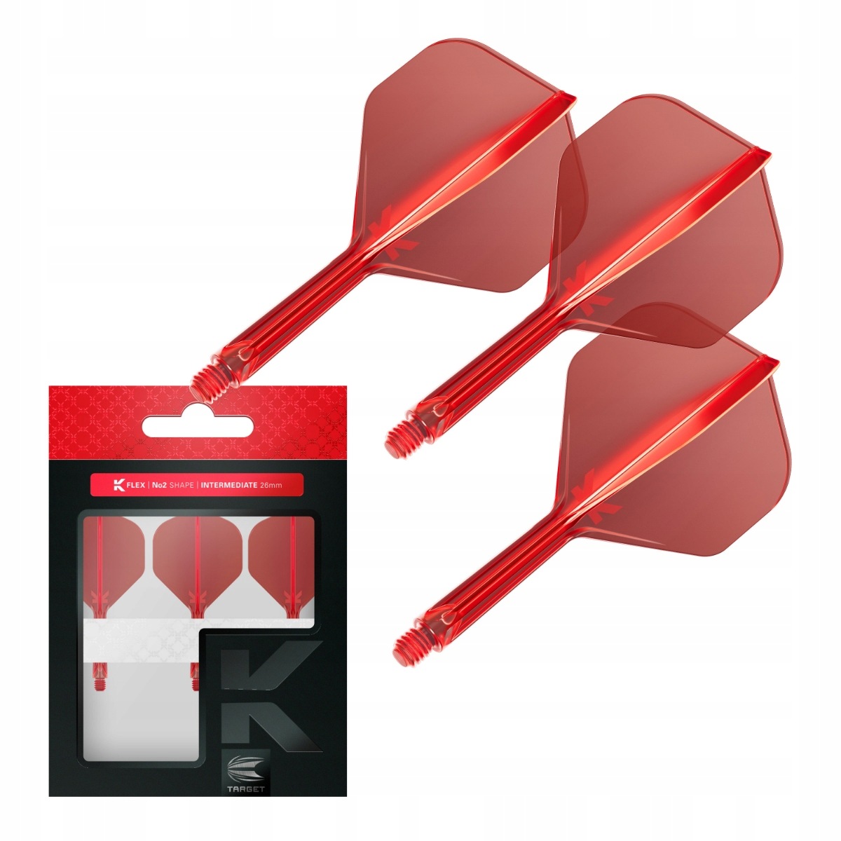 System Target K-Flex Piórka Shafty Dart Standard No.2 Czerwone Intermed