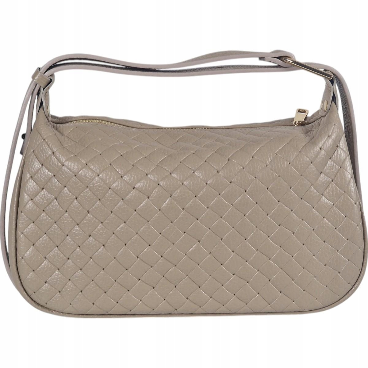 Massimo Contti kabelka přes rameno přírodní kůže razítkovaná béžová