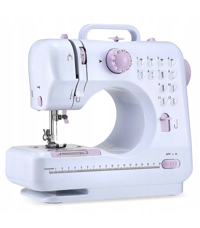 Mini Dvoujehlový Šicí Stroj S 12 Stehy Pro Začátečníky A Děti