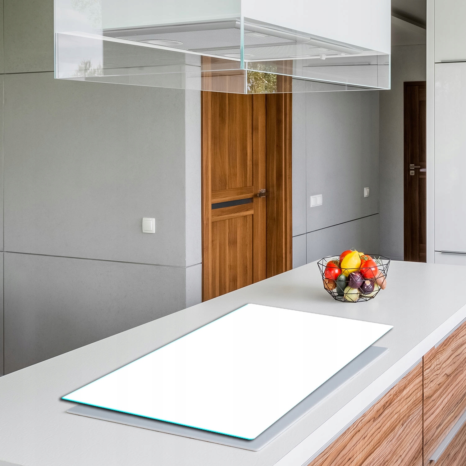 SZKLANA PŁYTA OCHRONNA NA KUCHENKĘ 90x52 BIAŁA 7w1 Marka TMK ArtDeko