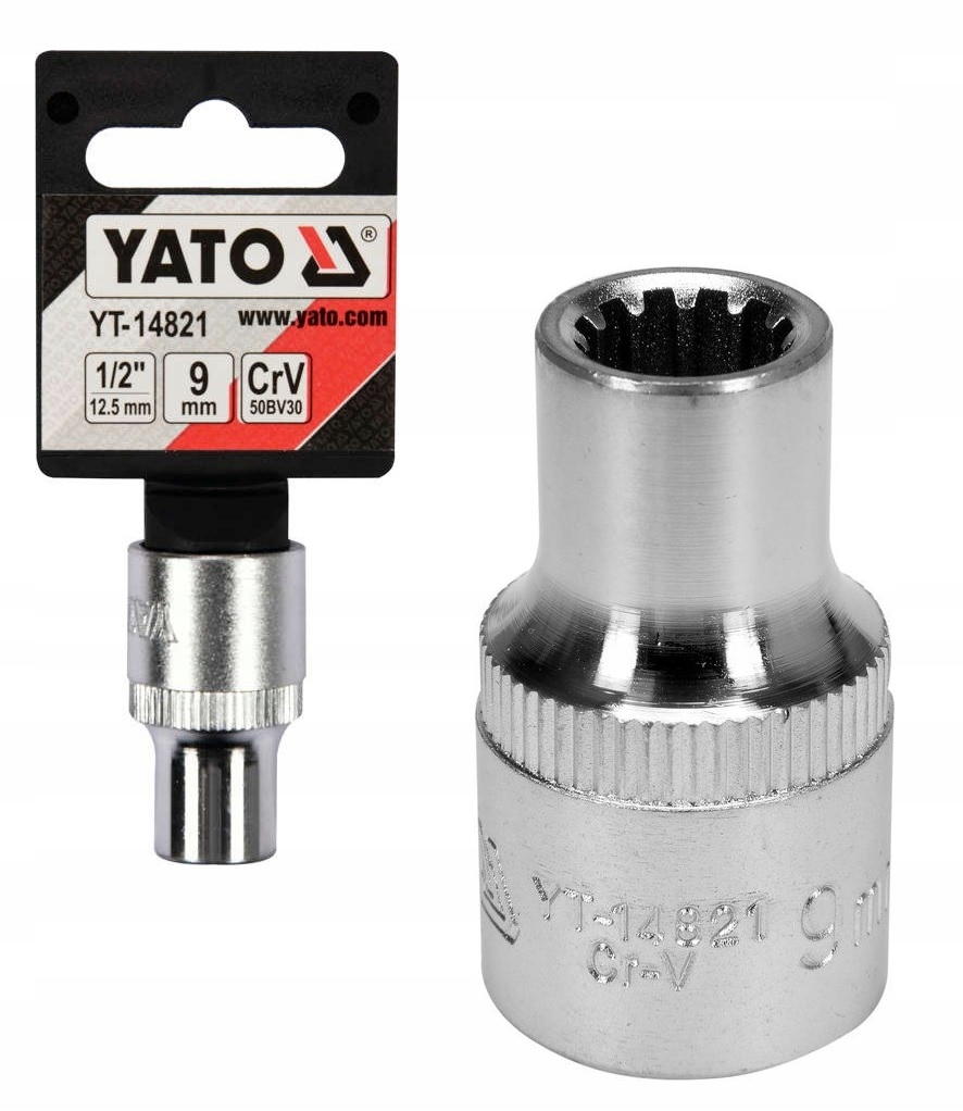 

Nasadka Spline 1/2'' 9mm 38mm Yato YT-14821