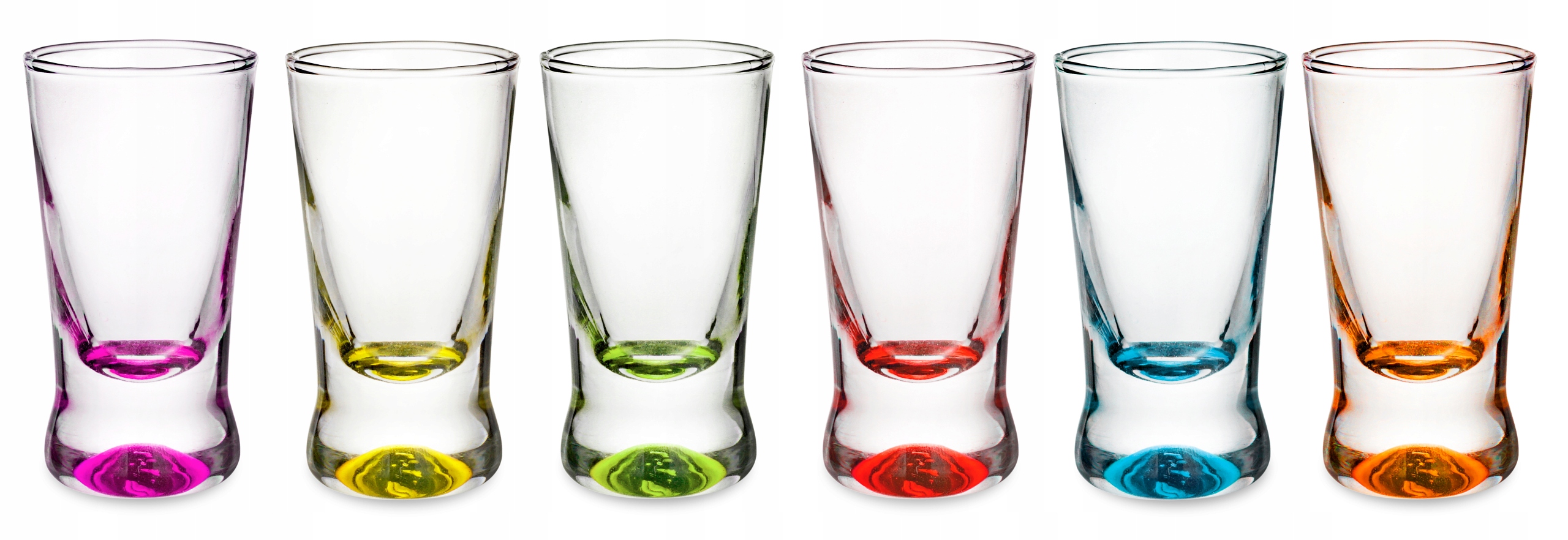 

Kieliszki Do Wódki 25ML Kolorowe Dno X 6 Szt Glas