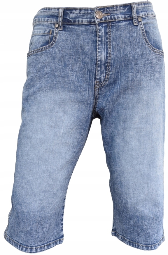 

06 Krótkie Spodenki Rybaczki Jeansowe Pas 108 cm