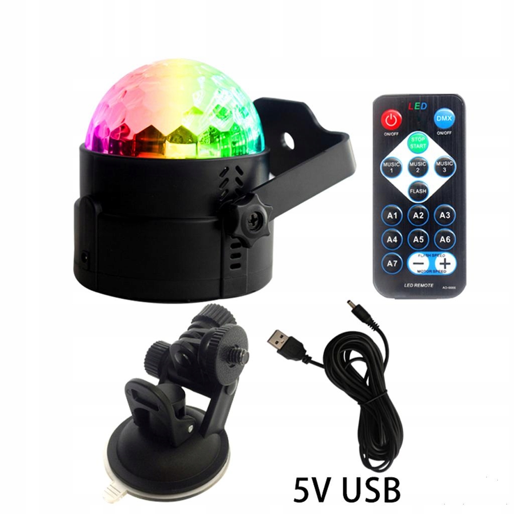 LED Party Lights Rechargeable USB Powered Rem Model oświetlenie sceniczne led boże narodzenie