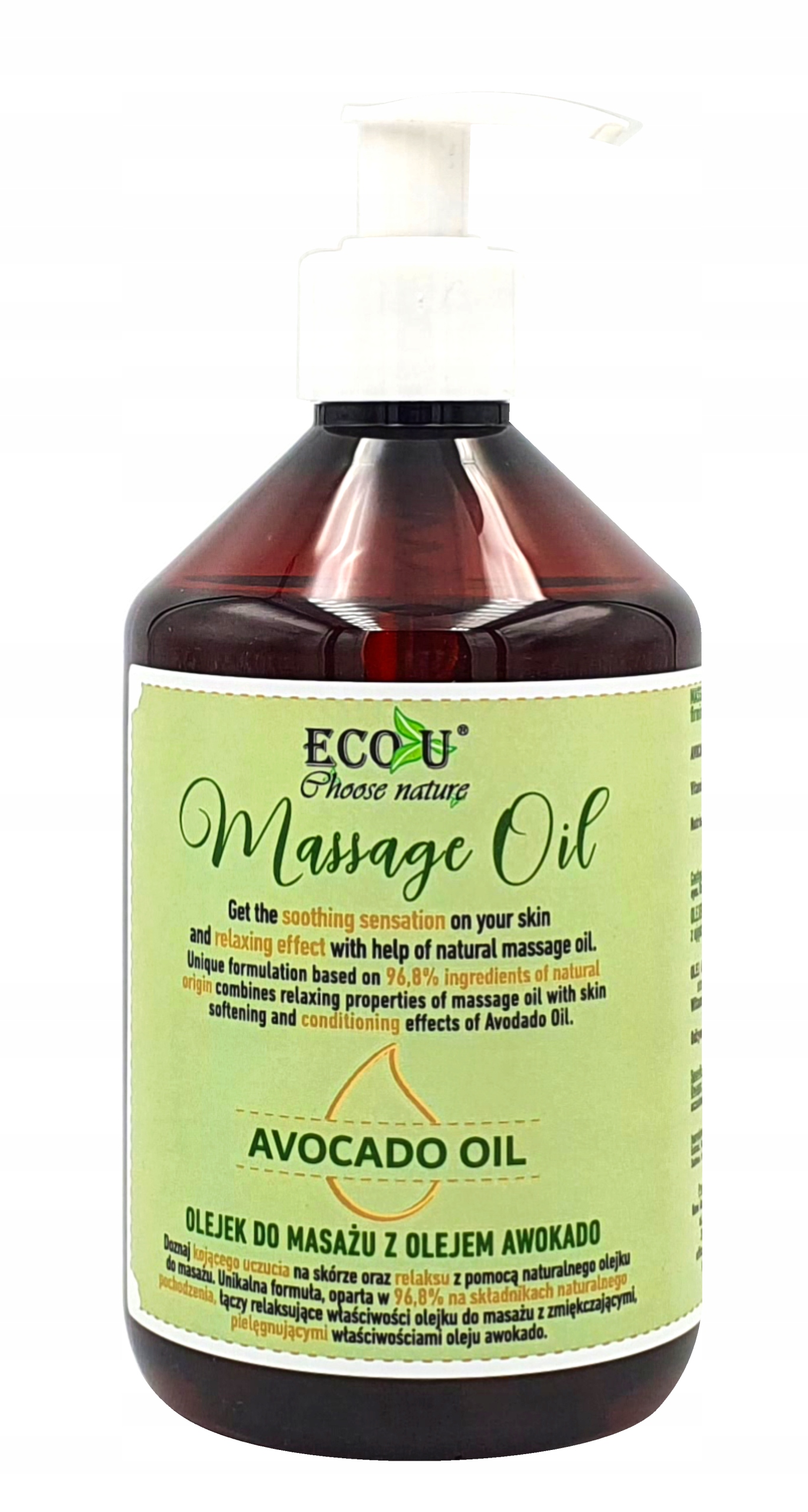 

Olejek do masażu z olejem z awokado 500 ml Ecou