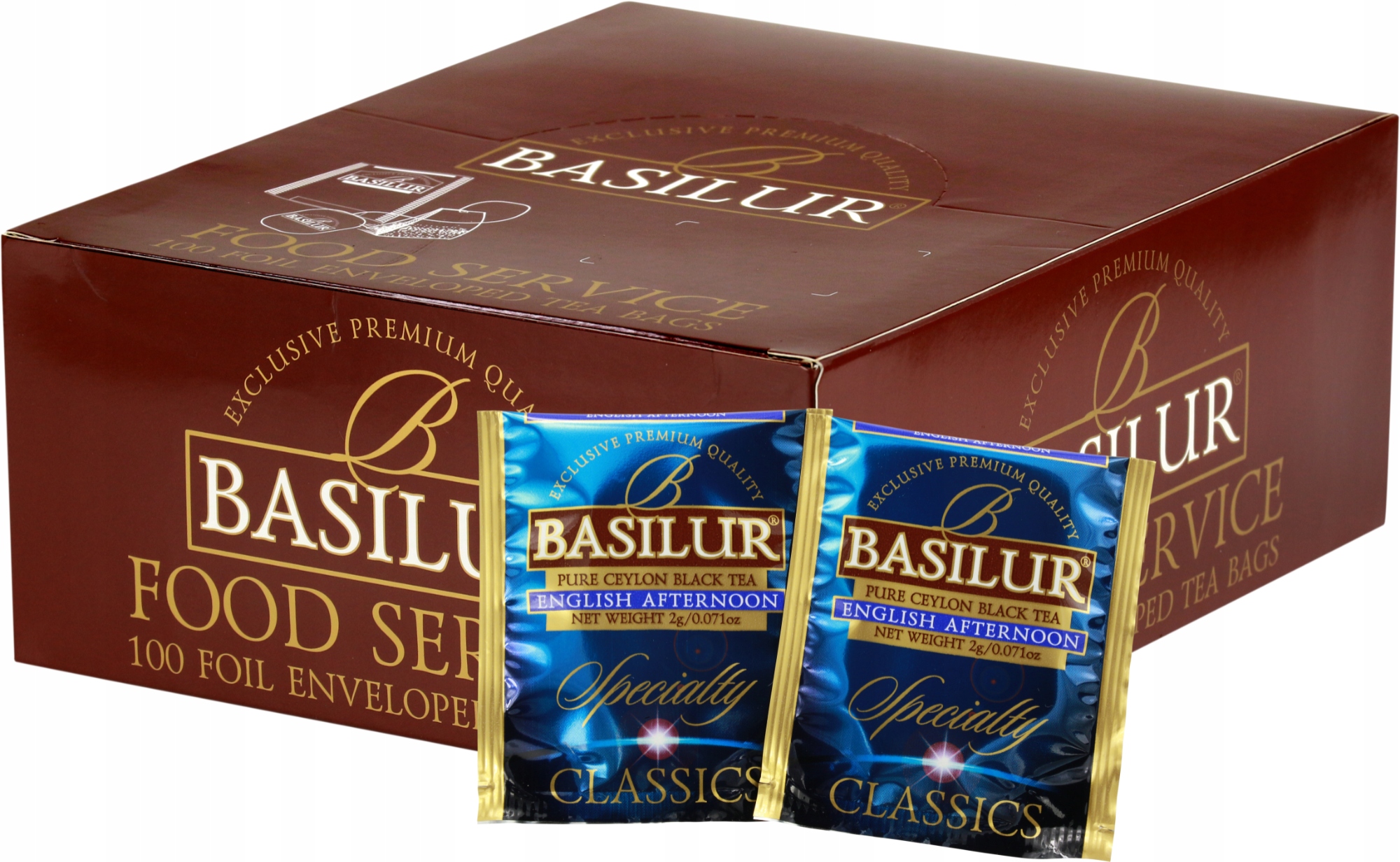 Levně Čaj černý Basilur English Afternoon expresní Klasika HoReCa 100 Ks