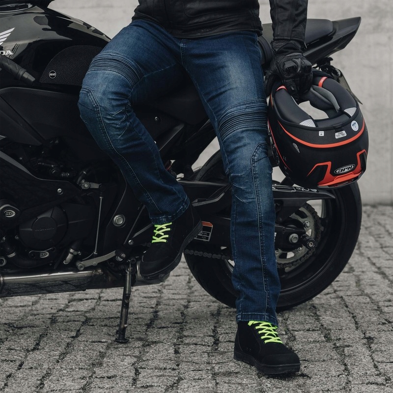 SPODNIE MOTOCYKLOWE | OZONE HORNET BLUE | MĘSKIE JEANSY ARAMIDOWE + GRATIS Rozmiar 42/34