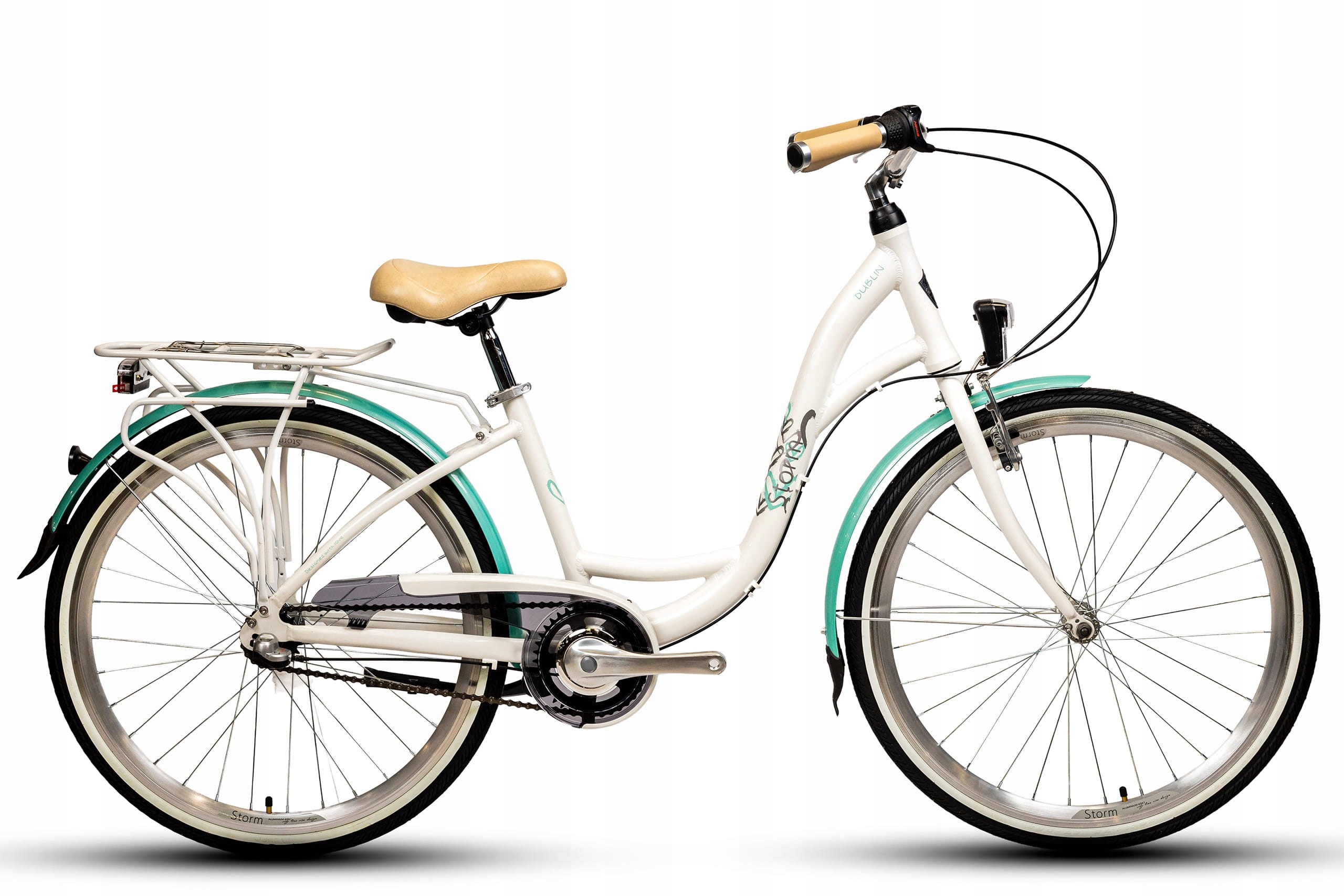 Rower 26 Storm Dublin Aluminiowy D 15" Nexus 3 Biały-turkus