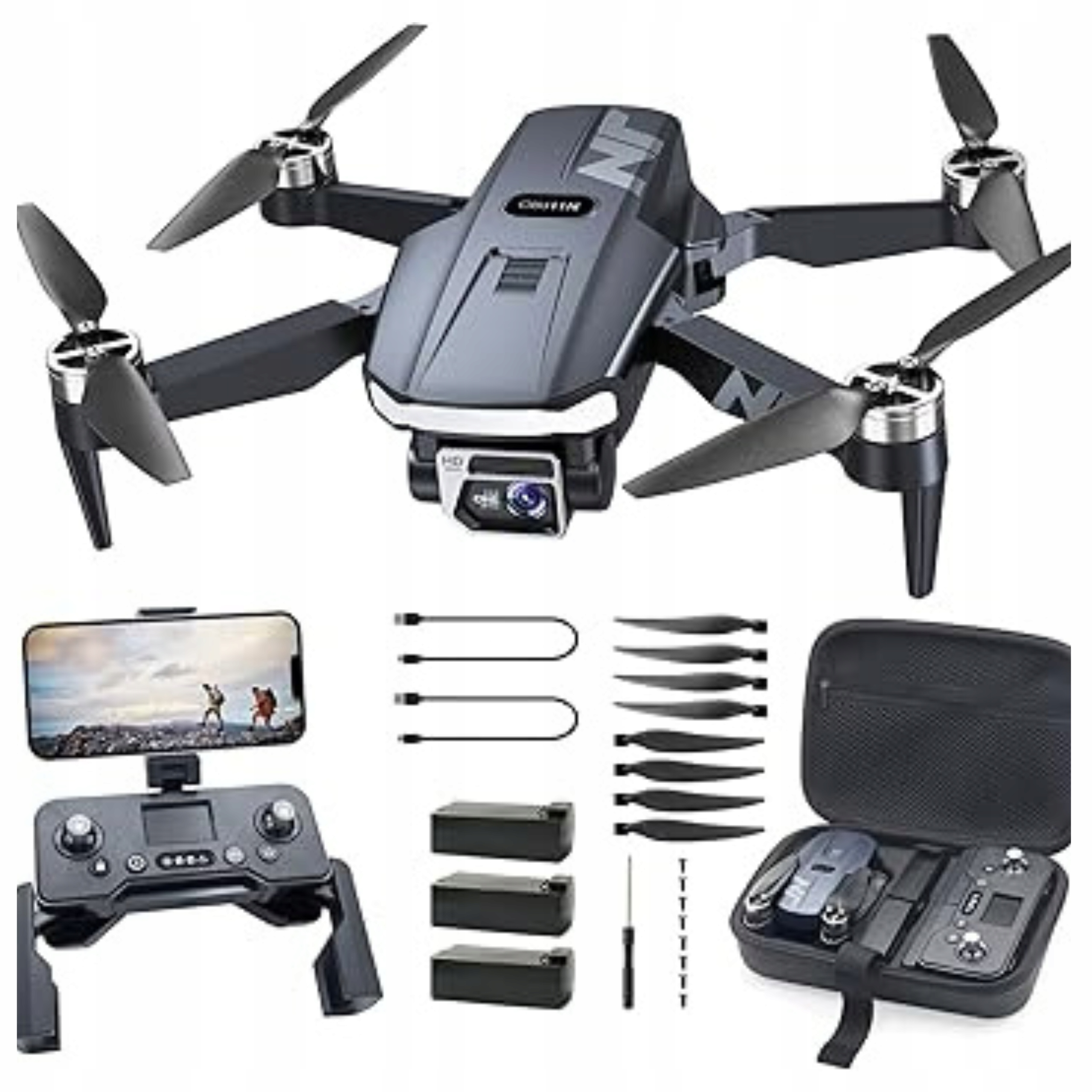 Dron Zdalnie Sterowany Kamera Hd Składany Quadcopter Nafyre N11 Pro 4K Uhd