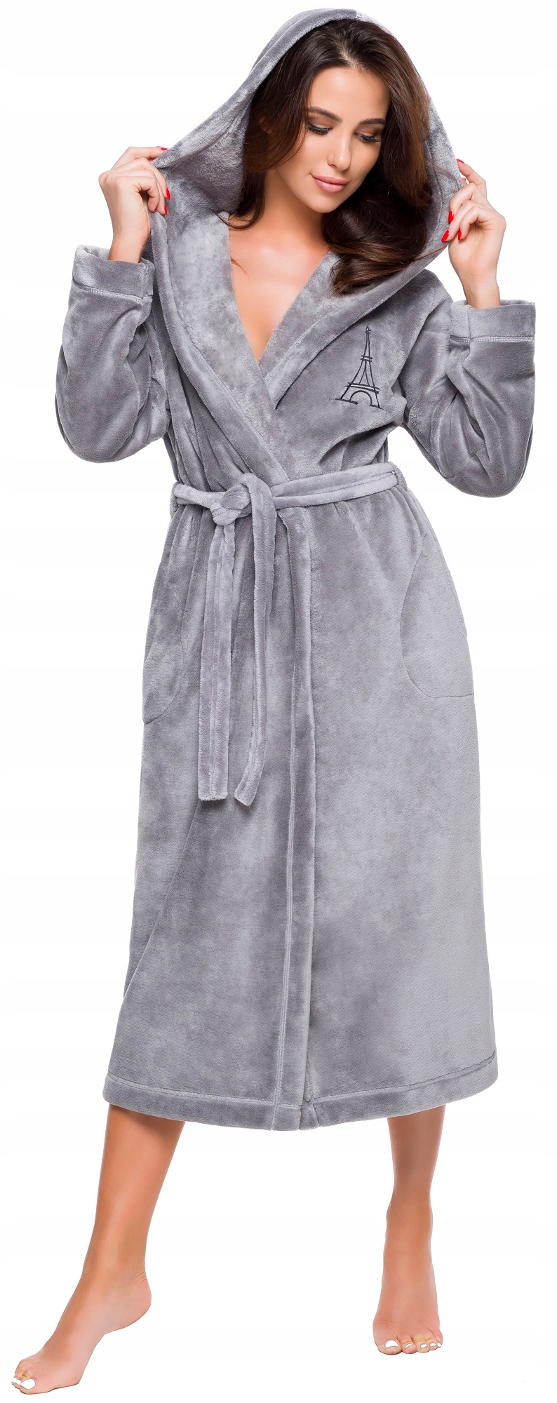 EIFFLA DŁUGI PUCHOWY DAMSKI SZLAFROK PODOMKA XXL Rozmiar XXL