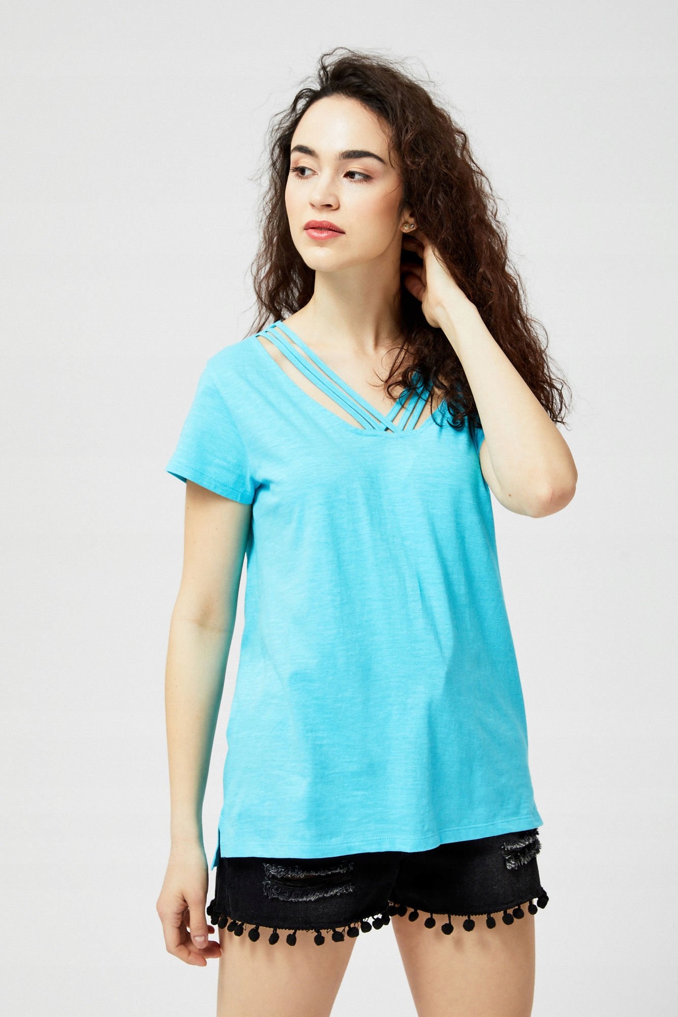 

Moodo Bluzka bawełniana L-TS-2933 Turquoise; S