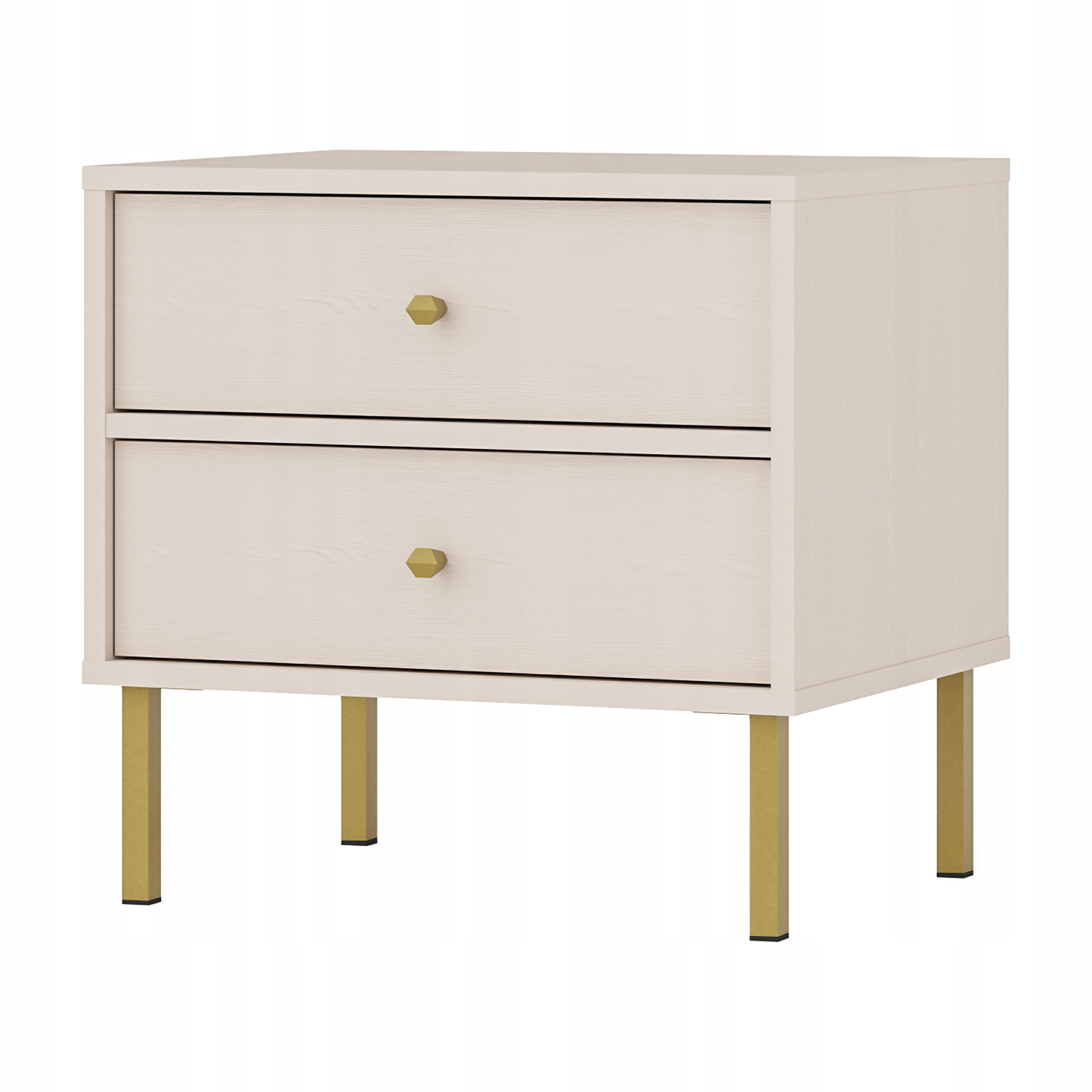 Noční Stolek Torino 51,8 cm Zásuvky Noční stolek do ložnice Béžový Pískový