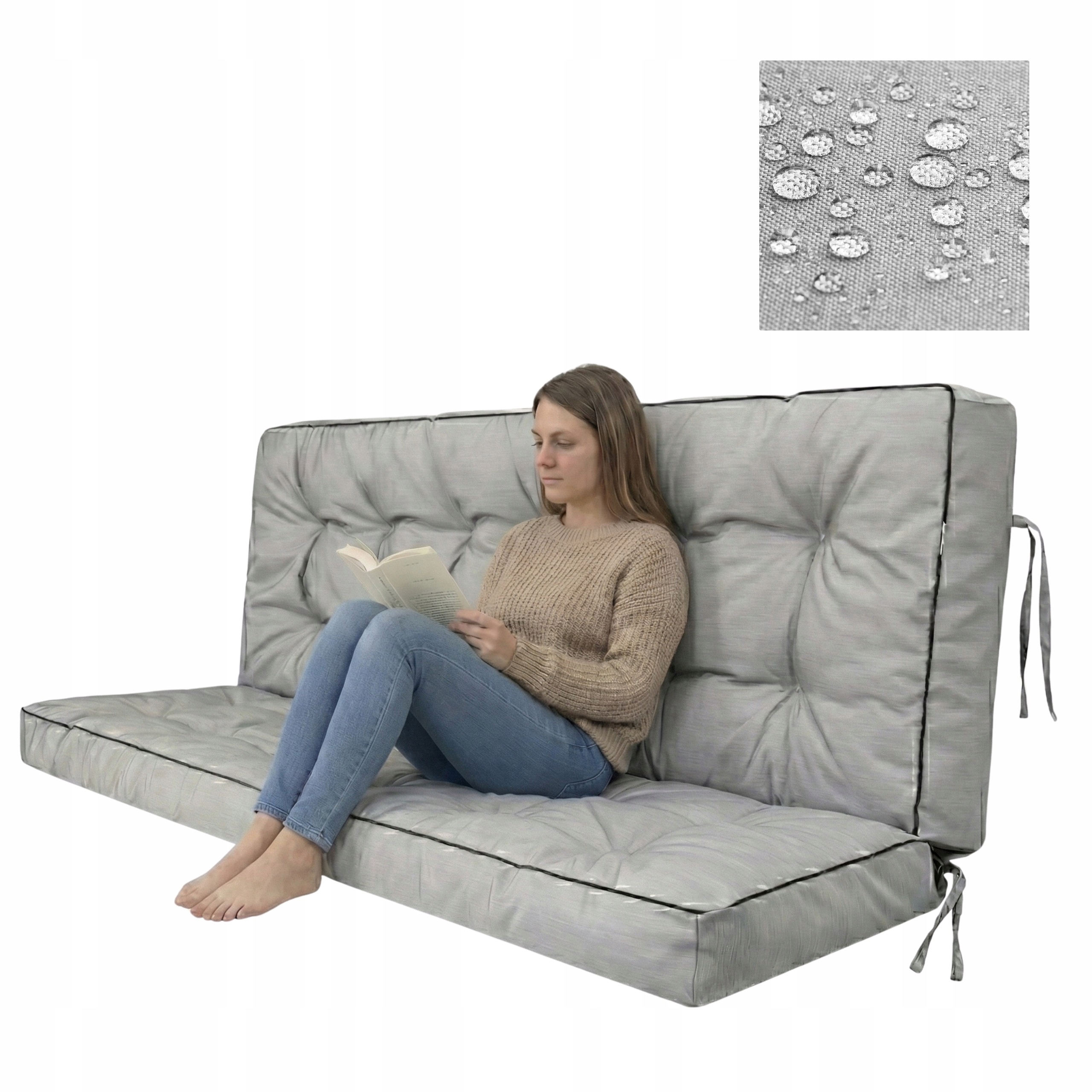 Poduška Na Hojdačku Poduška na záhradnú lavičku Vodotesná pre 3 osoby 150 cm